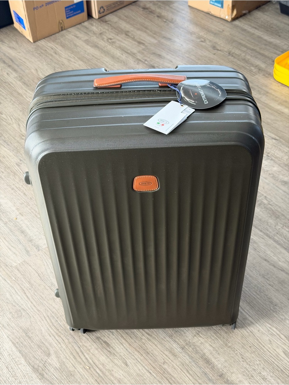 BRIC’S Taormina 32” XL Expandable Spinner Suitcase Olive NWT